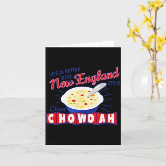 New England Style Clam Chowder Kaart (Gele Bloem)