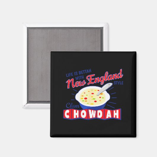 New England Style Clam Chowder  Magneet (Voorkant / Achterkant)