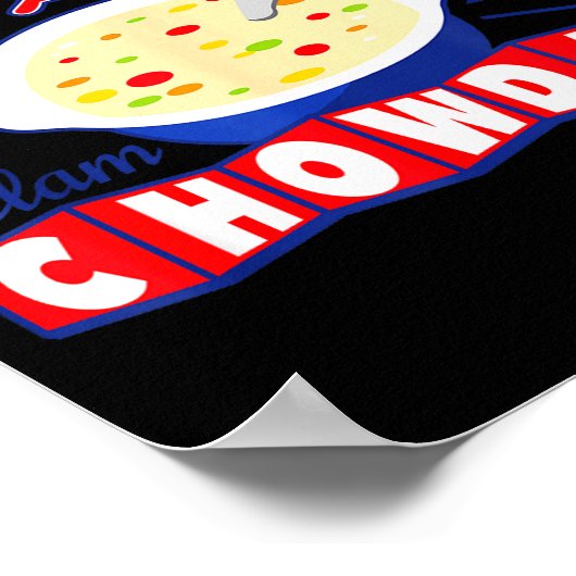 New England Style Clam Chowder Poster (Hoek)