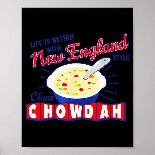New England Style Clam Chowder  Poster (Voorkant)