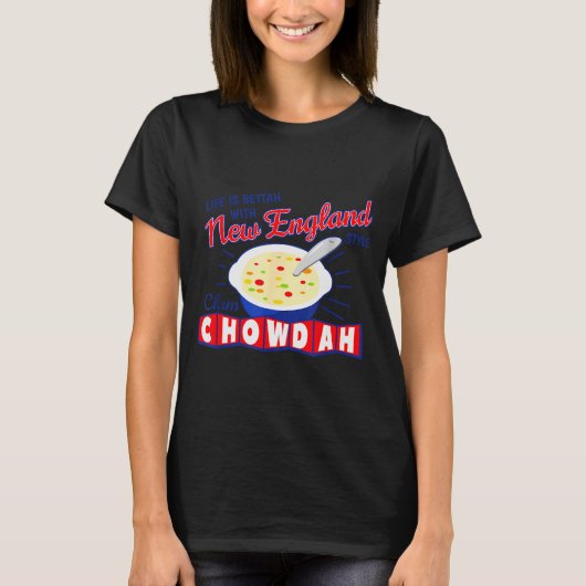 New England Style Clam Chowder T-shirt (Voorkant)