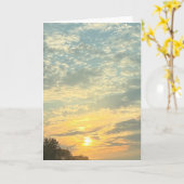 New England Sunset Blank Greeting Kaart (Gele Bloem)