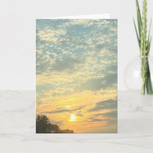 New England Sunset Blank Greeting Kaart