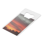 New England Sunset Creditkaart Flessenopener (Voorkant Gekanteld)