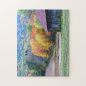 New England Tobacco Barn Autumn Foliage Natuur Legpuzzel (Verticaal)