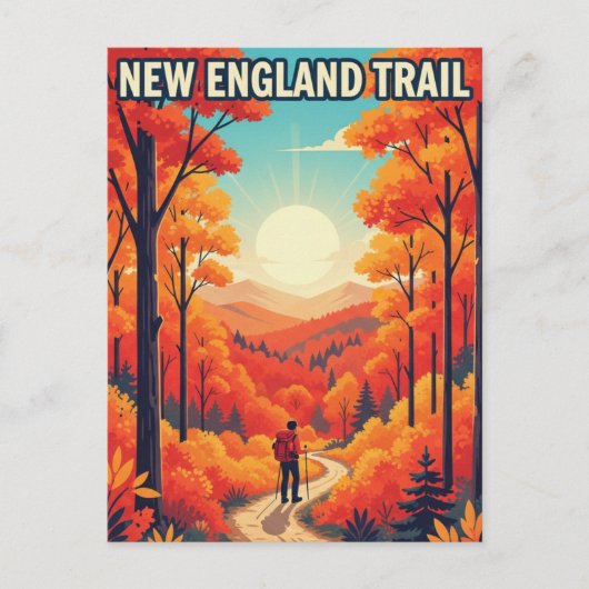 New England Trail Reizen Briefkaart (Voorkant)