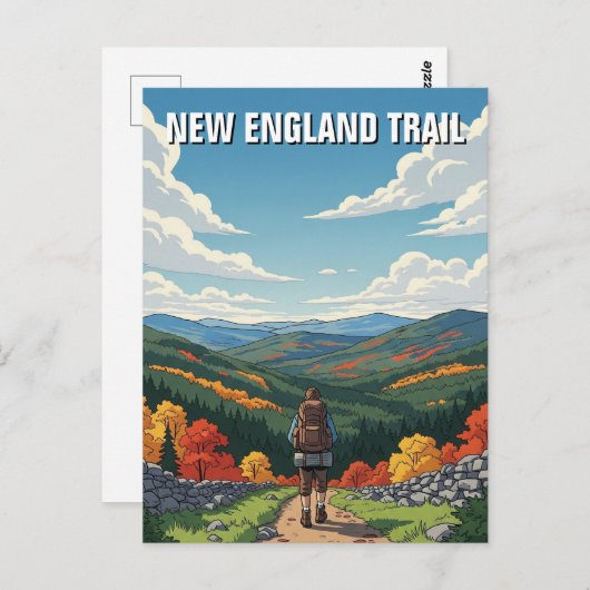 New England Trail Reizen Briefkaart (Voorkant / Achterkant)