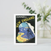 New England Train Advertisement Briefkaart (Staand voorkant)