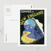 New England Train Advertisement Briefkaart (Voorkant / Achterkant)