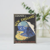 New England Travel Poster Briefkaart (Staand voorkant)