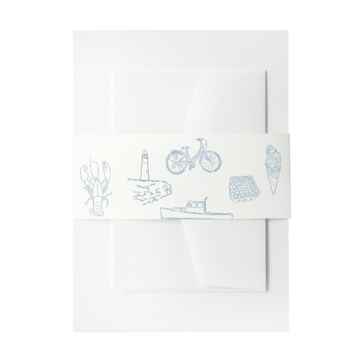 New England Uitnodigingen Wikkel (Voorkant Voorbeeld)