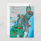 New England USA Card Briefkaart (Voorkant / Achterkant)