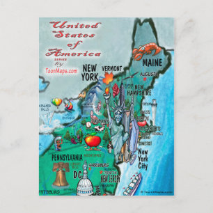 New England USA Card Briefkaart