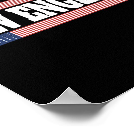 New England Usa Flag Patriotic State Varsity New E Poster (Hoek)