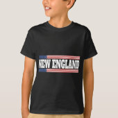 New England Usa Flag Patriotic State Varsity New E T-shirt (Voorkant)