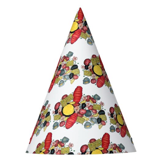 New England USA New England Clambake Dinner Feesthoedjes (Voorkant)