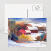 New England Valley Boerderij Briefkaart (Voorkant / Achterkant)