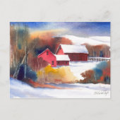 New England Valley Boerderij Briefkaart (Voorkant)