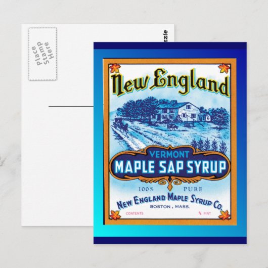New England Vermont Maple Syrup Briefkaart (Voorkant / Achterkant)