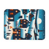 New England Village - Winter Scene Kaart Magneet (Horizontaal)