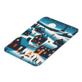 New England Village - Winter Scene Kaart Magneet (Linkerzijde)