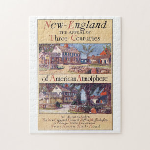 New England Vintage Travel Poster Artwork Legpuzzel