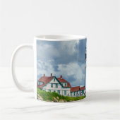 New England vuurtoren kustlandschap Koffiemok (Links)