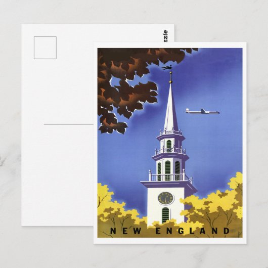 New England, watchtower,  vliegreizen Briefkaart (Voorkant / Achterkant)