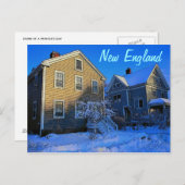 New England Winter Briefkaart (Voorkant / Achterkant)
