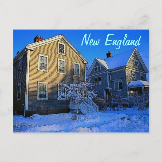 New England Winter Briefkaart (Voorkant)