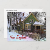 New England Winter Briefkaart (Voorkant / Achterkant)