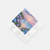 New England Zomer | Hydrangea Strand Schilderij Servet (Hoek)
