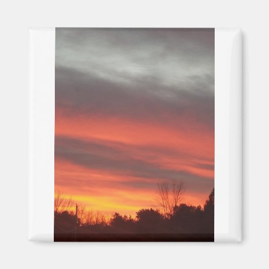 New England zonsondergang Magneet (Voorkant)