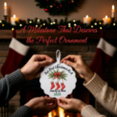 New Family of 3 First Christmas Keepsake 2025 Ornament Kaart