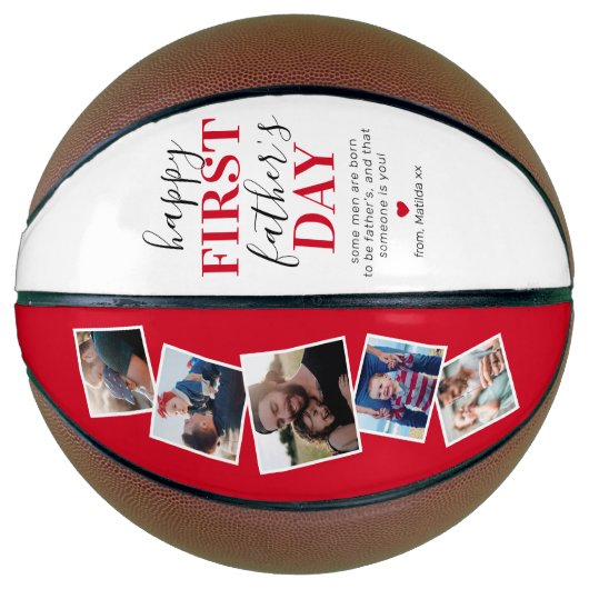 New Father Photo Collage Basketball Basketbal (Voorkant)