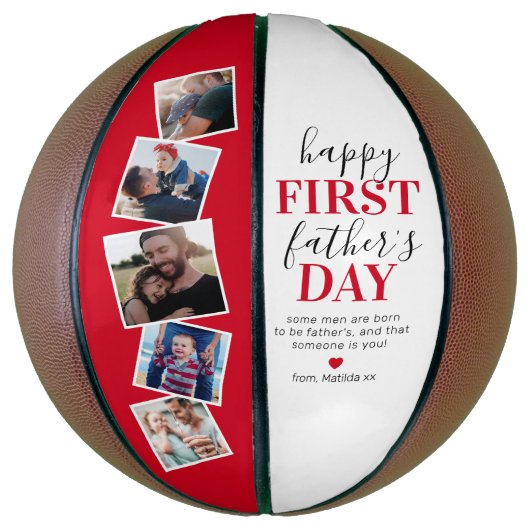 New Father Photo Collage Basketball Basketbal (Verticaal)