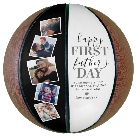 New Father Photo Collage Basketball Basketbal (Verticaal)