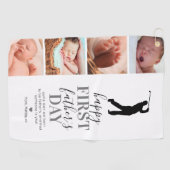 New Father Photo Collage Golfhanddoek (Horizontaal)