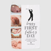 New Father Photo Collage Golfhanddoek (Voorkant)