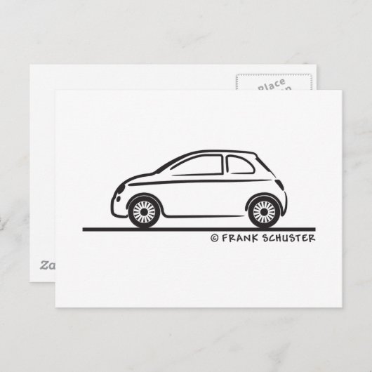 New Fiat 500 Cinquecento Briefkaart (Voorkant / Achterkant)