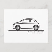 New Fiat 500 Cinquecento Briefkaart (Voorkant)