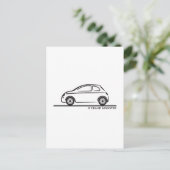 New Fiat 500 Cinquecento Briefkaart (Staand voorkant)