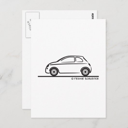 New Fiat 500 Cinquecento Briefkaart (Voorkant / Achterkant)