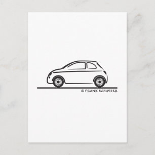 New Fiat 500 Cinquecento Briefkaart