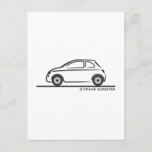 New Fiat 500 Cinquecento Briefkaart (Voorkant)