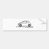 New Fiat 500 Cinquecento Bumpersticker (Voorkant)