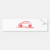 New Fiat 500 Cinquecento Bumpersticker (Voorkant)