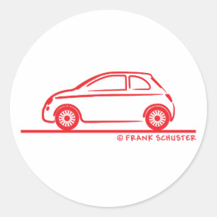New Fiat 500 Cinquecento Ronde Sticker