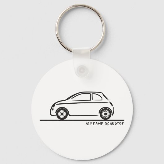 New Fiat 500 Cinquecento Sleutelhanger (Voorkant)