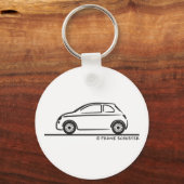 New Fiat 500 Cinquecento Sleutelhanger (Voorkant)